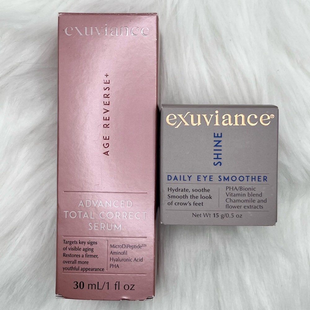 Exuviance- Age Reverse Advanced Total Correct Serum - Pink & Daily Eye Smoother